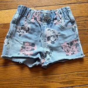 GAP Kids Blue Mickey Mouse Denim Shorts 4t